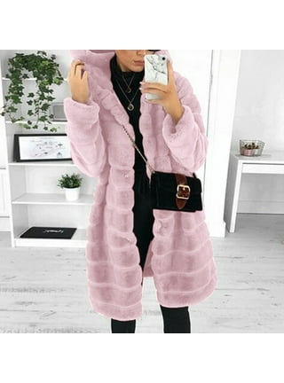 Hot Pink Faux Fur Classic 5 Row Jacket 