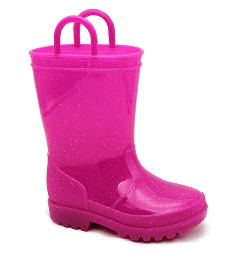 Big Kid 5 & 3 with Pull on Handles Size Details about   Storm Kidz Strawberry Rain Boot Girls 