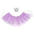 thumbnail image 1 of Falda de malla para fotografía de bebé, vestido de princesa suave y lindo para fotografía de recién nacido con corona para niñas pequeñas, color morado, 1 of 14