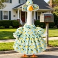 thumbnail image 3 of Fruit Lace Goose Dress, Woven Floral Sculpture Cover, Lightweight Holiday Decor, Unique Porch Statue Outfit for Outdoor Patio Seasonal Party, 3 of 6
