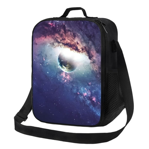Balery Planets Stars And Galaxies Caja de Almuerzo y Bolsa de Almuerzo para Hombres y Mujeres, Bolsa de Almuerzo Reutilizable con Gran Capacidad, Bolsa de Almuerzo Aislada