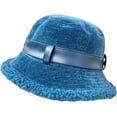 thumbnail image 6 of CoCopeaunts Large Bucket Hat for Women Outdoor Leisure Warm Corduroy Basin Hat Lambs Wool Brim with Pu Leather Belt Fisherman Hat, 6 of 8