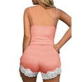 thumbnail image 5 of DYMADE Women Summer Pajama Set 2Pcs Sets Lace V-Neck Cami Tank Tops Shorts Loungewear Sets Sleepwear, 5 of 5