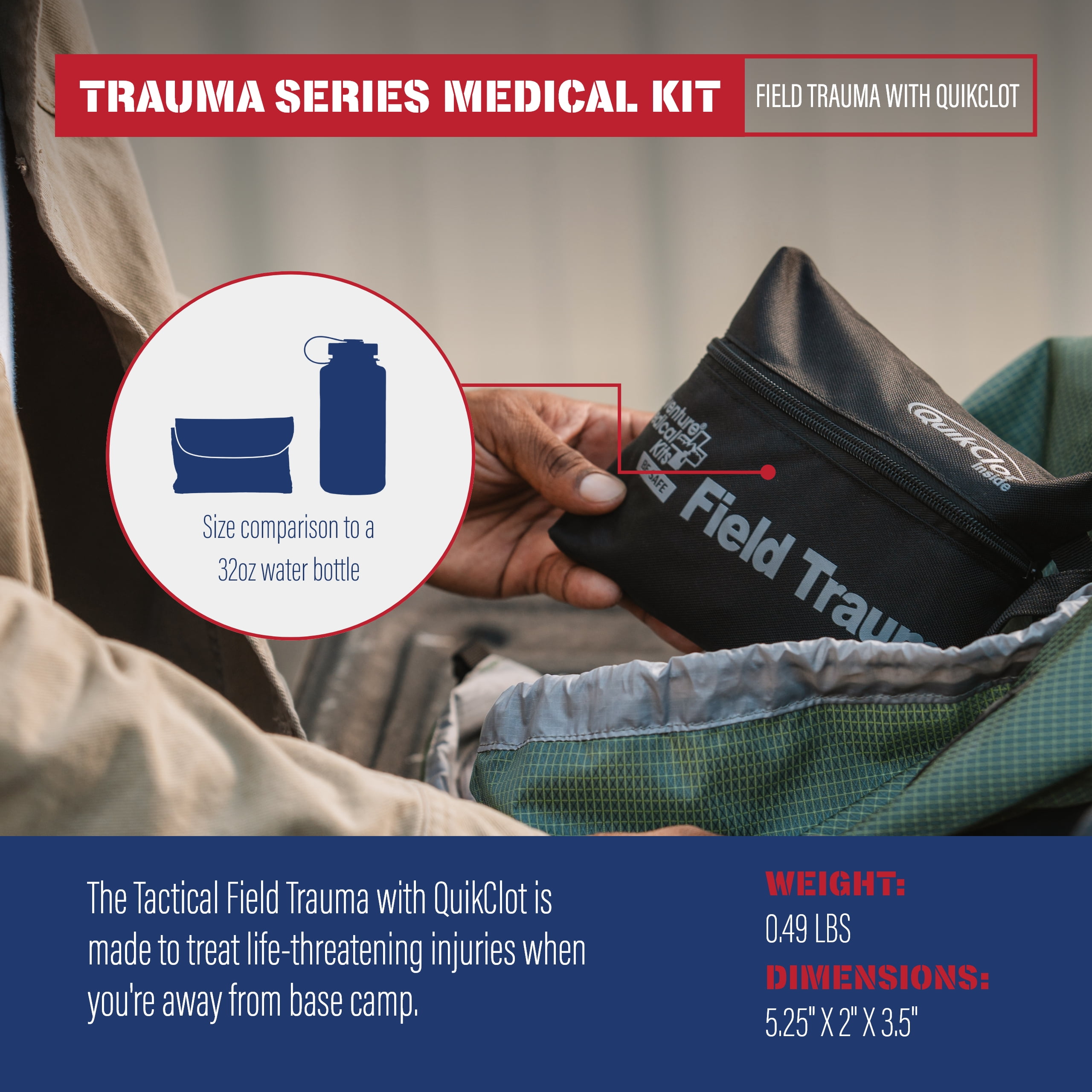 Adventure Medical Field Trauma Kit with QuikClot