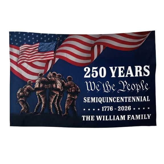 250 Years America Flag, 3x5 FT US 250th Anniversary Flags 1776-2026 Merchandise Banner, 250 Anniversary USA Flag with Grommets, Outdoor Patriotic Yard Décor
