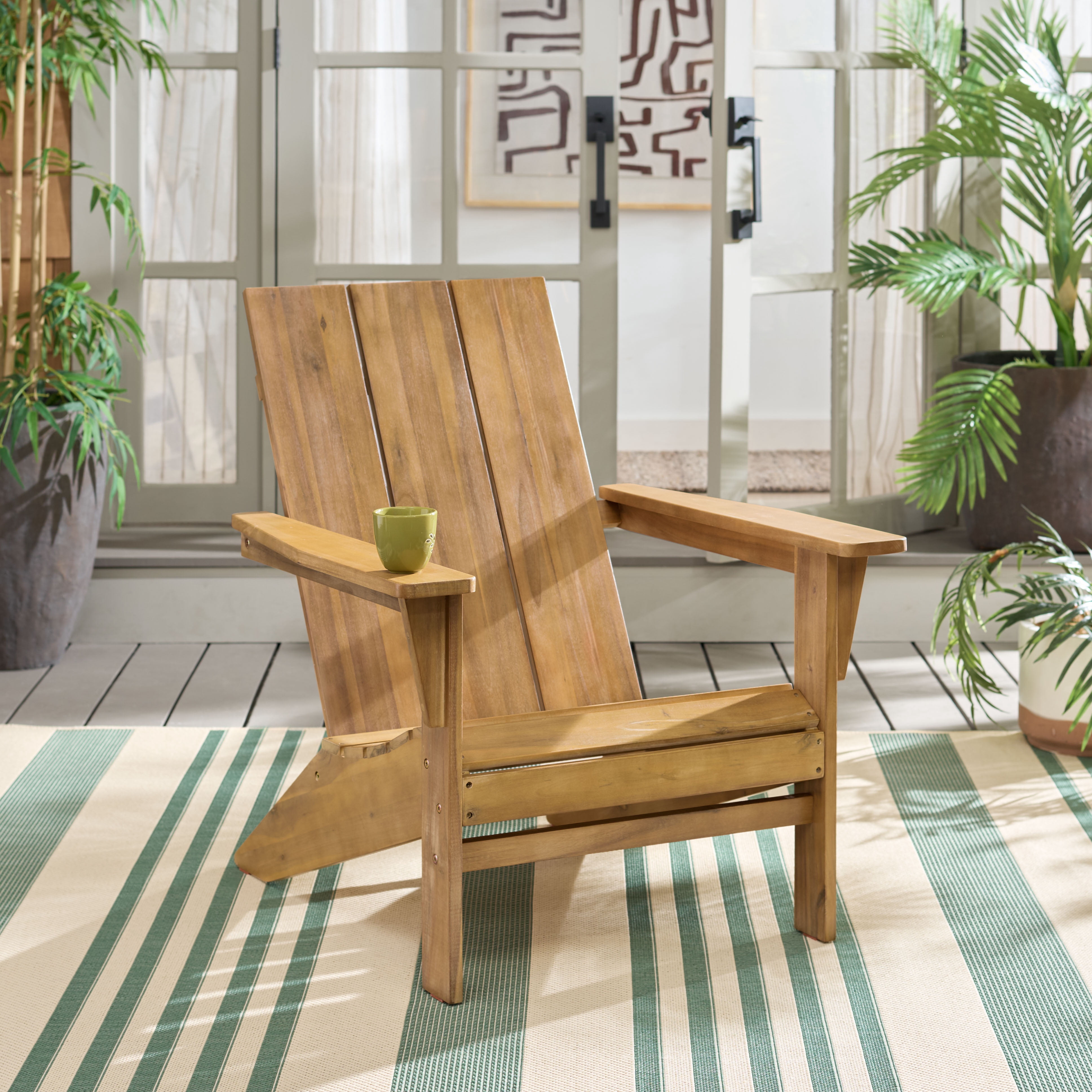Safavieh Alton Outdoor Wood Adirondack Chair, Oak