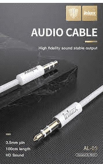 UrbanX 3.5mm Nylon Braided Aux Cable 3.3ft/1m Hi-Fi Sound, Audio Adapter Male to Male AUX Cord for Samsung Galaxy A5 Headphones, Car, Home Stereos, Speaker, Echo & more - image 3 of 3