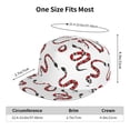 thumbnail image 4 of Kdxio Red Snake Print Snapback Hat for Men Women,Adjustable Baseball Cap, 4 of 7