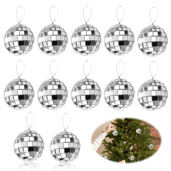 jesticaly 12pack/lot Disco Mirror Ball For Sparkling Home Decoration And Dance Parties Lightweight Glass Ball 1Set