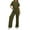 Green, variant on HOWPAY Women 2 Piece Outfits Sets Solid Color Short Sleeve Crew Neck Pullover Tops Wide Leg Pants Lounge Sets Loose Fit Casual Y2K Tracksuits Green L