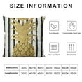 thumbnail image 6 of SHANXI Gold Pineapple Decorative Throw Pillowcase Striped Pillow Cover Home Sofa 12x12in, 6 of 6