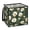 Dark Olive Green Leaves, variant on Home Organizer Foldable Fabric Storage Bin With Handle Flowers Ladybugs