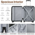 thumbnail image 4 of MIUSSE Carry On Luggae for Airplane, 20 Inch Carry On Suitcase with Spinner Wheels and TSA Lock, Hard Shell Luggage Sets 3 Piece with Travel Backpack, 4 of 7