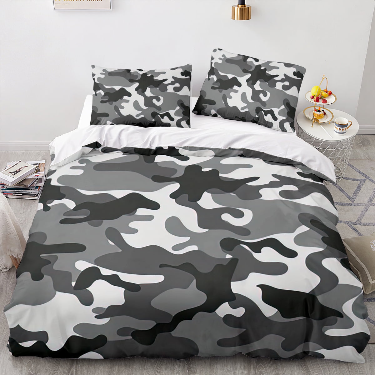 Boys Military camouflage Duvet Cover Game Sports Theme Comforter Cover