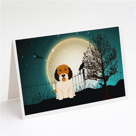 Halloween Scary Petit Basset Griffon Veenden Greeting Cards & Envelopes - Pack of 8