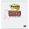 Post-it Super Sticky Breast Cancer Awareness Note, 3 in x 3 in, Pink