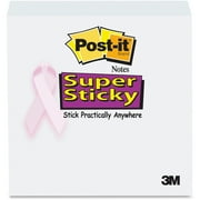 Super Sticky Breast Cancer Awareness Note, 3 in x 3 in, Pink