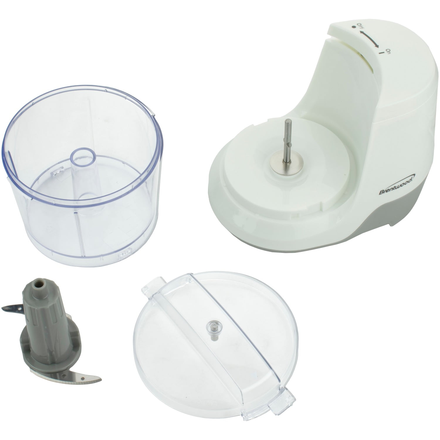 Brentwood Appliances 100-Watt 1.5 Cup Mini Food Chopper - White