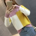 thumbnail image 2 of CNKOO Contraste Couleur Pull d'Hiver Femmes Manches Longues Pull Femmes Pull et Pull Pull Pull Tricot Pull Femme, 2 of 3