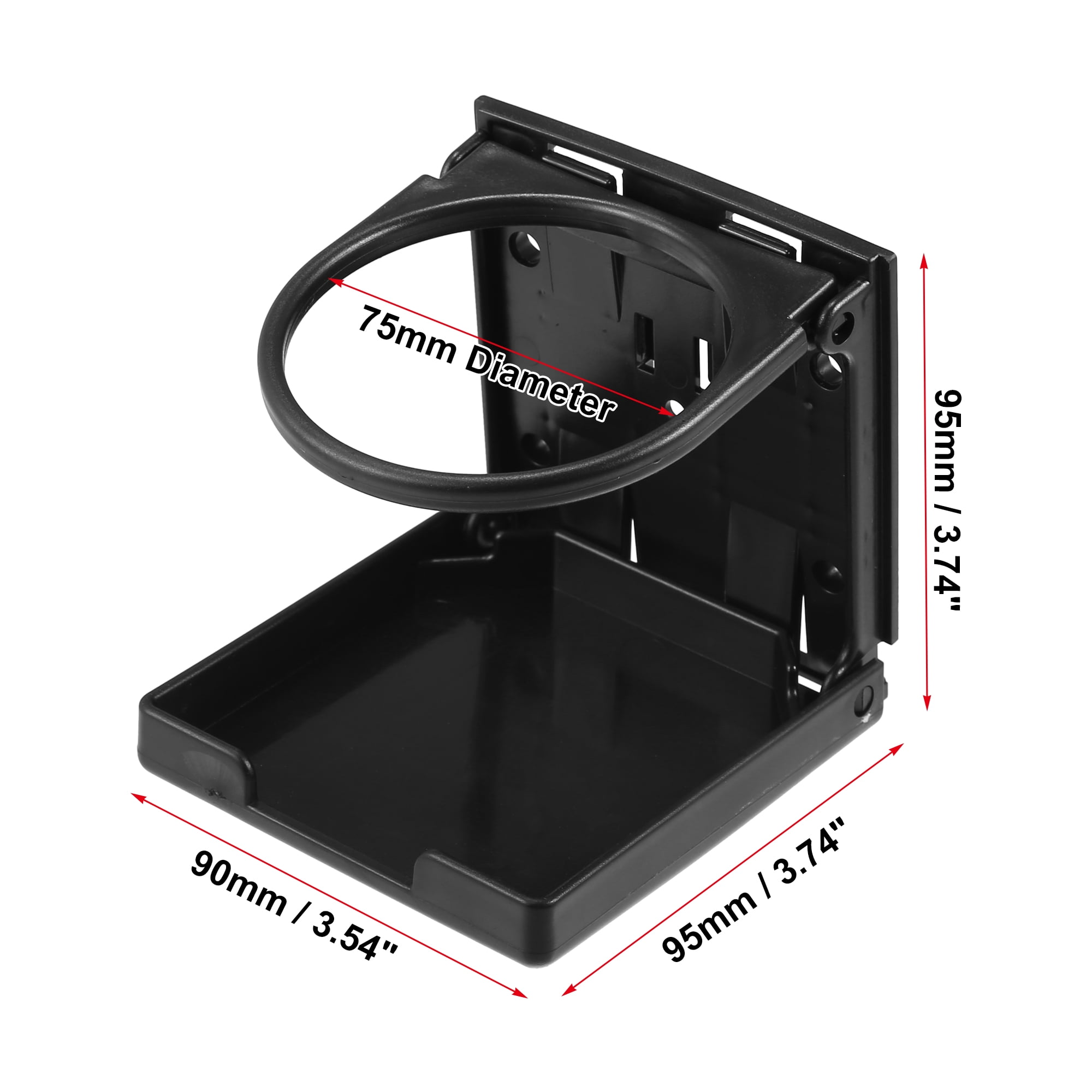 Unique Bargains 2pcs Black Folding Drink Cup Holder for Car and Boat Use