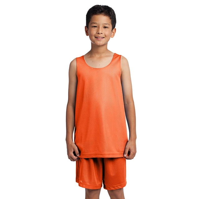 Sport-Tek ® Youth Posicharge ® Classic Mesh Reversible Tank. Yst500 L Deep Orange