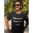 thumbnail image 2 of THe Ocean Made Me Salty Blurry Graphic Men Black T-Shirt, Male Large, 2 of 4