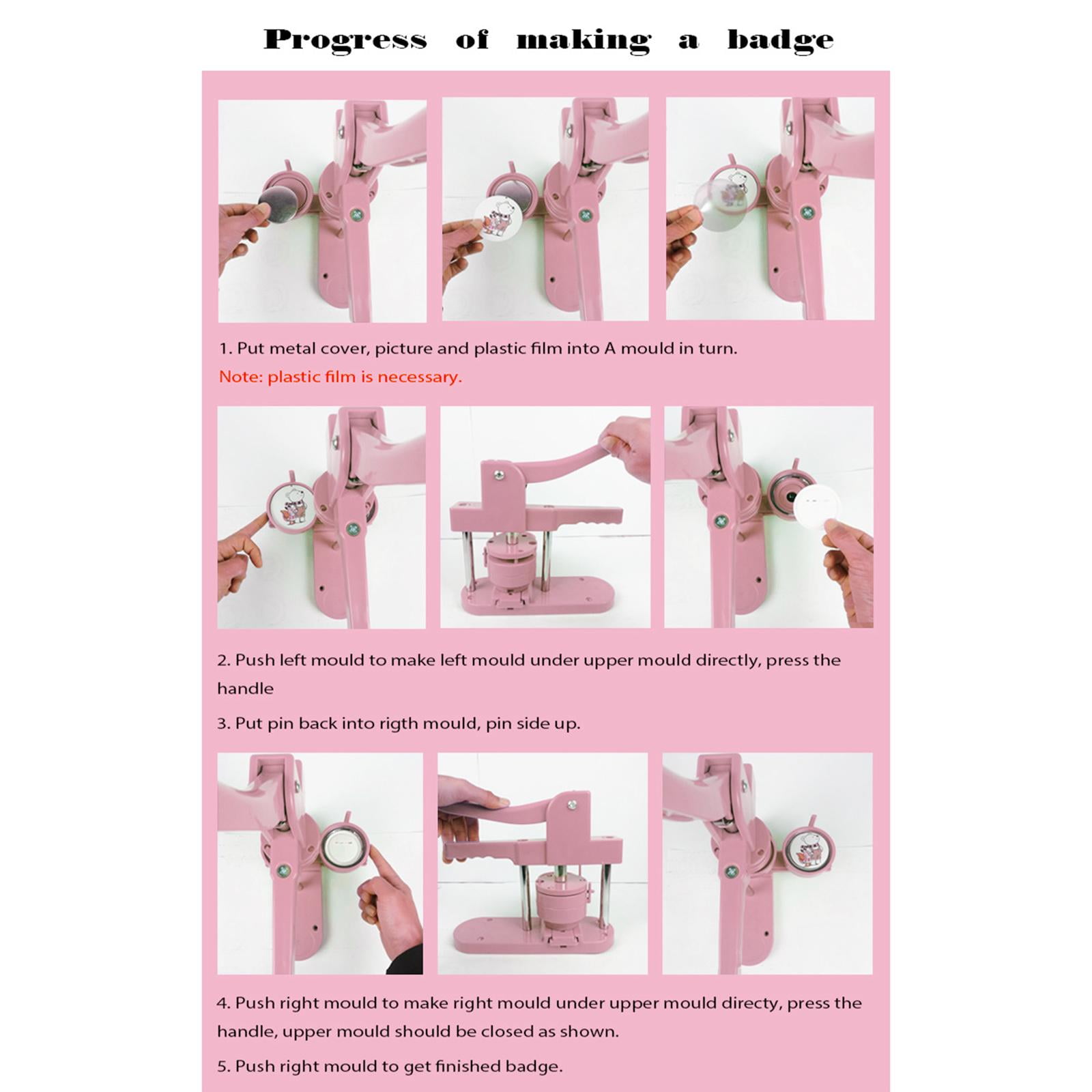 Button Maker Machine DIY Pin Button Round Hand Tool for Handmade Button Badge Making for Kids Adults Gifts