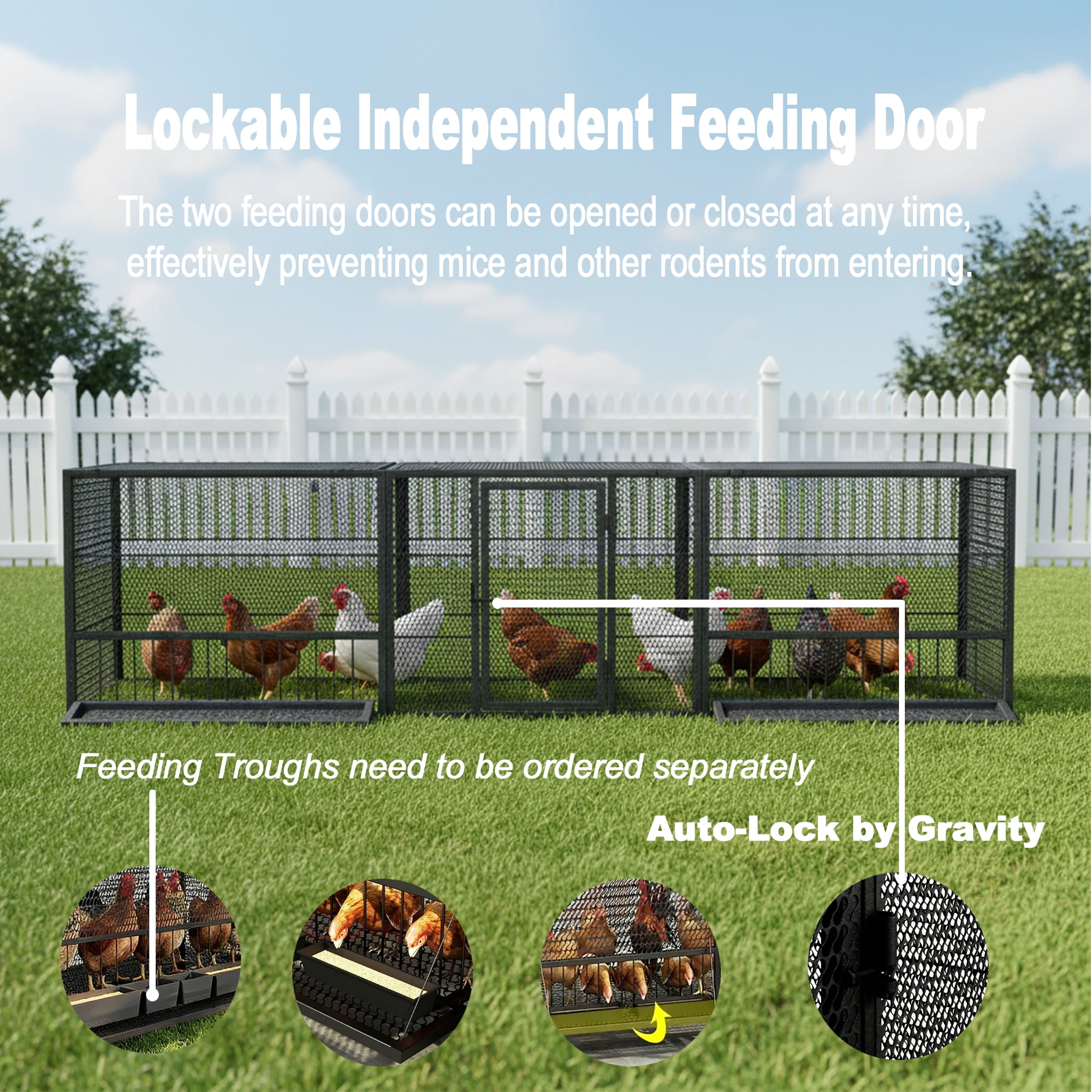 83"Thickened Chicken Coop Durable Pigeon Cage Outdoor Use Comfortable Poultry Cage For Home Breeding Easy-to-Install Design With Strong Load-Bearing Chicken Duck Goose Breeding
