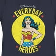 thumbnail image 2 of Women's Wonder Woman Moms Are Everyday Heroes  Graphic Tee Navy Blue 2X Large, 2 of 4
