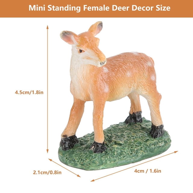 POCRÉATION en Résine, Décor de Simulation Léger et Facile à Déplacer, Simuler des Cerfs Animaux pour une Décoration Succulente de Table de Pot de Plante