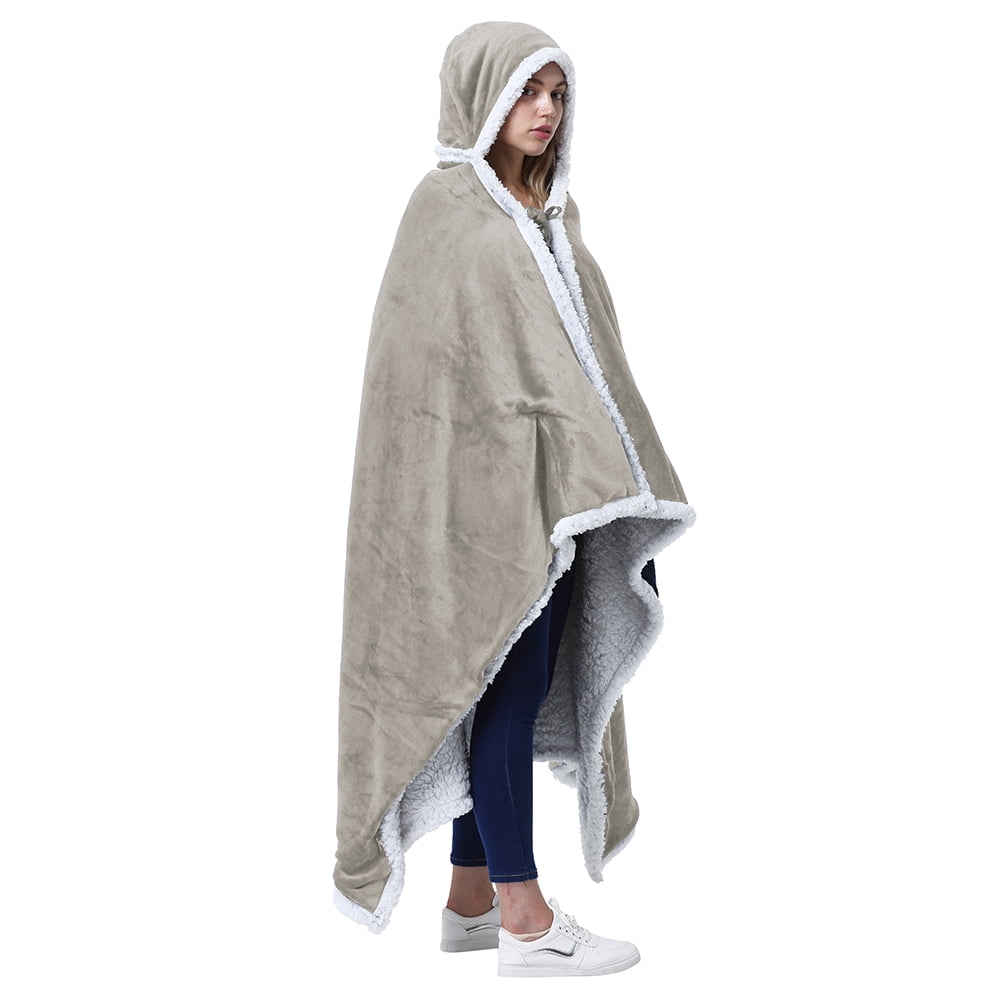 Catalonia Wearable TV Blanket with Sleeves Arms Warm Micro Plush Sherpa Fleece for Adult Large Wrap Throw Robe 72 x 55”