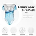 thumbnail image 4 of Fotbe Crystal Clear Water Splash Body de Mujer con Cuello Redondo y Mangas Cortas, Sin Mangas Ajustado, Suave, Cómodo y Básico-X-Large, 4 of 7