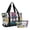 Colorful Graffiti, variant on Dry Wet Separated Sports Duffel Handbag Bags, Gym Crossbody Bag with Detachable Strap/Cosmetic Pouch, Red Ship Logo