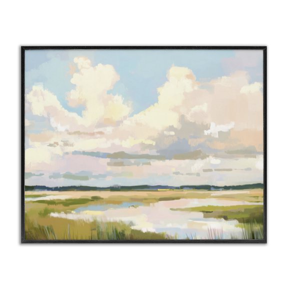 Stupell Industries Lowcountry Marsh at Dawn Black Framed Giclee Art, design by LSR Design Studio