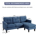 thumbnail image 7 of Convertible Sectional Sofa Couch, L-Shaped Couch with Modern Linen Fabric (Blue), 7 of 7