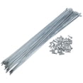 thumbnail image 1 of Juego de radios de bicicleta Unique Bargains, 13G, 45, acero galvanizado, tono plateado - 263 mm, 1 of 7