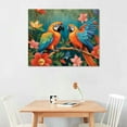 thumbnail image 3 of COMIO Parrot Paintings Canvas Wall Art Hawaii Parrot Bird Picture Artwork Tropical Leaves Animal Print Poster for Home Living Room Bedroom Wall Decor Framed Ready to Hang, 3 of 5