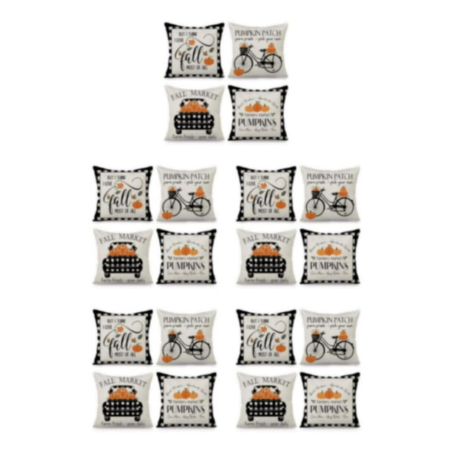 kurtrusly 4pack/lot Holiday Home With Easy-care Pillowcase Soft Cushion Cover Halloween-2 5Set