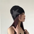 thumbnail image 7 of Women Slouchy Beanie Hat with Rhinestone Skulls Beanies Chunky Ski Cap Winter Warm Knit Hat, 7 of 7