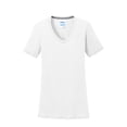 thumbnail image 5 of Port & Company Blended Performance V-Neck Tee (LPC381V) White, S, 5 of 6