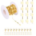 thumbnail image 1 of Uxcell Cadena Estrella de 16.4Ft, Cadena de Hacer Joyas con Cierres de Langosta y Anillos de Salto para Hallazgos de Joyería DIY, Collares y Pulseras, Tono Dorado, 1 of 7