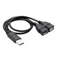 thumbnail image 1 of USB Splitter Cable USB2.0 Male to 2 Port Female Multiple USB Port Extender Cable for Data Transfer Power Charging Multicolor, 1 of 4
