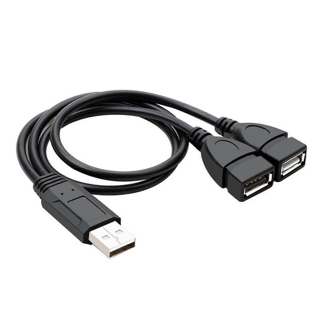 USB Splitter Cable USB2.0 Male to 2 Port Female Multiple USB Port Extender Cable for Data Transfer Power Charging Multicolor