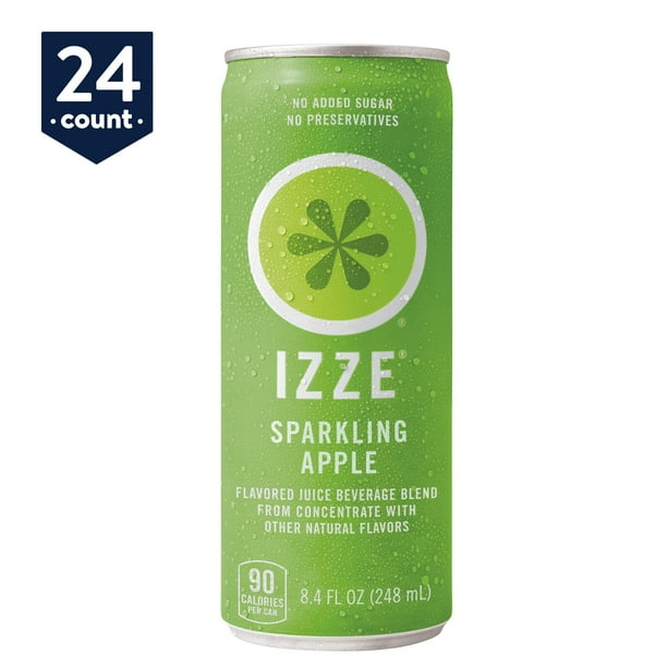 IZZE Sparkling Juice, Apple, 8.4 fl oz Cans, 24 Count