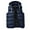 Dark Blue, variant on Men's Full Zip Puffer Vest Drawstring Lightweight Casual Padded Jacket Winter Warm Fluffy Sleeveless Quilted Jacket with Pocket