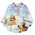 thumbnail image 2 of Winnie The Pooh Kids Flannel Wearable Blanket, Warm Shawl Blanket Comfy Poncho Throw with Buttons for Boys Girls, 2 of 7