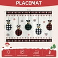 thumbnail image 6 of Christmas Placemats Set of 6, Buffalo Plaid Xmas Colorful Lights Table Mats for Dining Table Decorations, Thick Woven Cotton Linen Holiday Place Mats, 18 × 12 Inch, 6 of 6