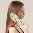 thumbnail image 3 of Hair Brush Yellow Lemon Cushion Base Hair Brushes Touch Paddle Oval Hairbrush, 3 of 7