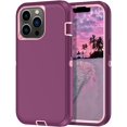 thumbnail image 1 of IBAOLEA for iPhone 13 Pro Max Case Shockproof Rugged Full Body Protection Heavy Duty Dust/Drop Proof 3-Layer Durable Cover Case for IBAOLEA iPhone 13 Pro Max 6.7 2021, Purple/Pink Purple/Pink, 1 of 7
