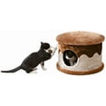 thumbnail image 7 of TRIXIE Cozy Plush Cover Indoor Cat Condo with a Cat Toy on String, Brown-Beige, 7 of 7